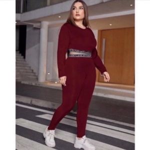 Legging & Crop Top Matching Pant Set